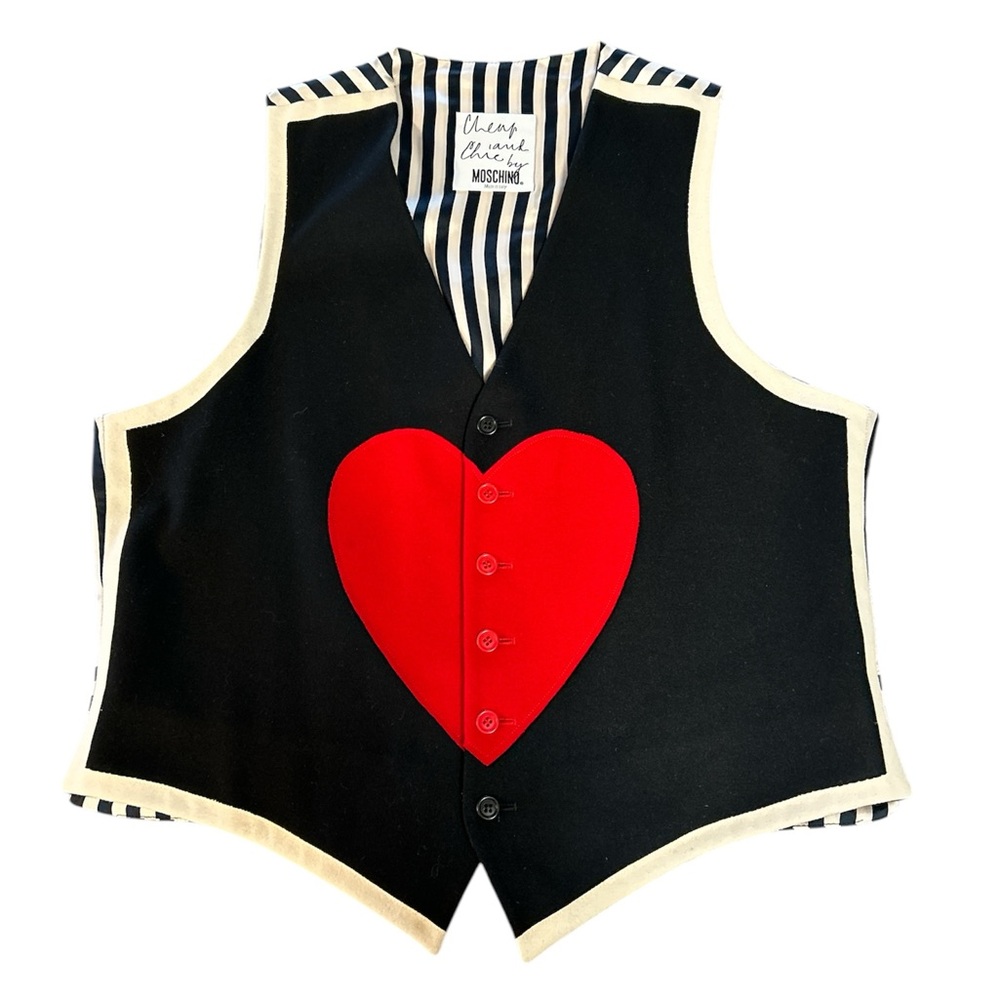 Moschino Cheap and Chic Circa 90’s wool heart vest